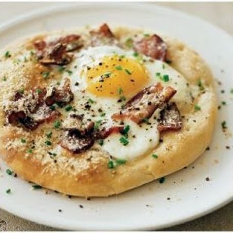 Pizzas with Eggs and Bacon