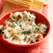 Spinach Artichoke Dip with Blue Cheese and Bacon
