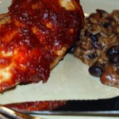 Barbecued Chicken Spicy Southern Style with Black Beans and Rice
