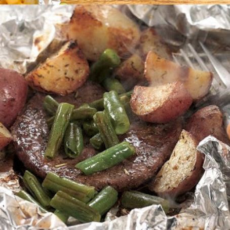 Seasoned Burger and Potato Packets