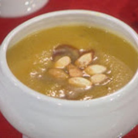 Brown Butter-Delicata Squash Soup with Sherry Gastrique­