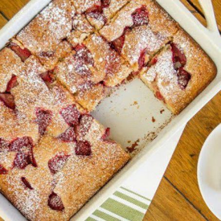 Strawberries and Cream Yogurt Cake