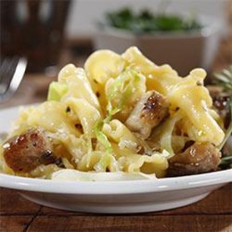 Campanelle with Cabbage and Oven-Roasted Pork Ribs