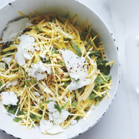 Summer Squash Slaw with Feta & Toasted Buckwheat