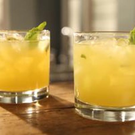 Meyer Lemon and Basil Fizz
