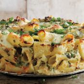 Paccheri and Cheese with Peas and Mint