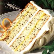 Lemon Poppy Seed Layer Cake