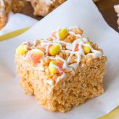 Candy Corn Crispy Treats