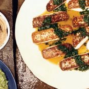 Seared Queso Fresco and Queso Panela with Cilantro Mojo