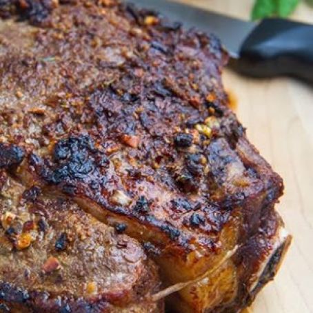 Mushroom Crusted Prime Rib Roast