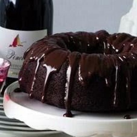 Double-Chocolate Bundt Cake with Ganache Glaze