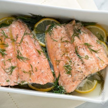 Baked Poached Salmon