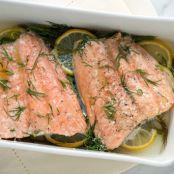 Baked Poached Salmon