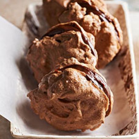 Cocoa Crunch Meringue Sandwiches