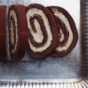 Chocolate-Caramel Swiss Roll