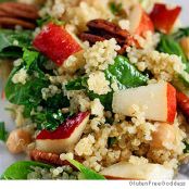 Quinoa Salad With Pears, Baby Spinach and Chick Peas