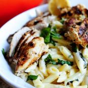 Grilled Chicken with Lemon Basil Pasta
