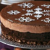Chocolate Mousse Cake w/ Hazelnut Crunch