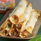 Baked Chicken and Spinach Flautas