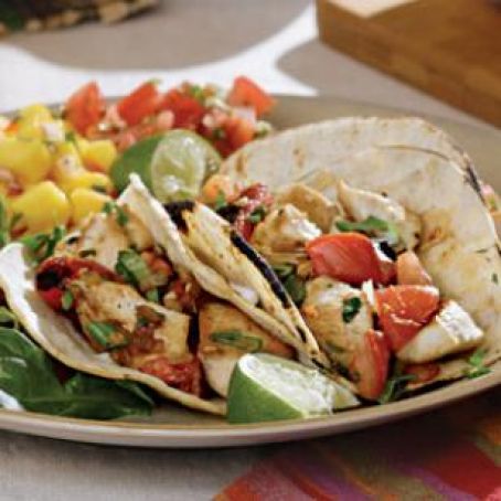 Charred Tomato & Chicken Tacos