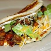 Flat Bread Tacos with Spicy Ranch Sour Cream/Di