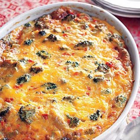 Vegetable Cheddar Strata