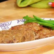 Pork Chops in Mulled Cider Brine with Onion Gravy