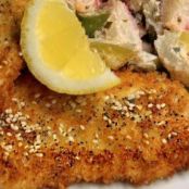 Everything Chicken Schnitzel and Ranch-Style Creamy Veggies