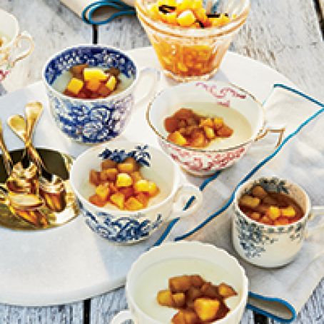 Lemon Puddings with Granny Smith Apple Compote