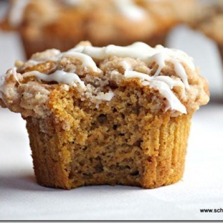 Pumpkin Muffins with Cream Cheese Glaze