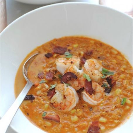 Smoky Corn Chowder with Shrimp