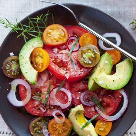 Tomato Salad w/ Onion and Avocado