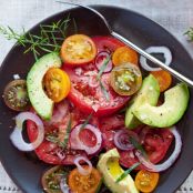 Tomato Salad w/ Onion and Avocado