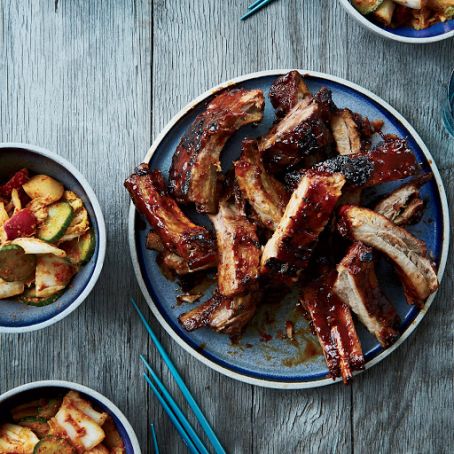 Sweet-and-Spicy Spareribs with Korean Barbecue Sauce