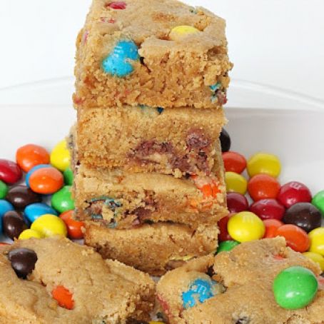 Peanut Butter M&M Batter Bars