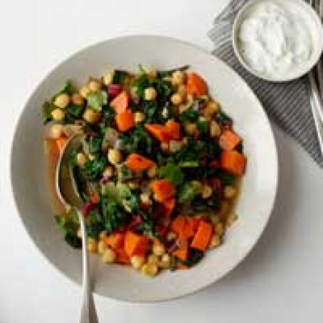 Caraway-Spiced Chickpea Stew with Mint Yogurt