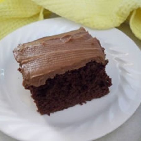 Moist Chocolate Cake with Fudge Frosting Recipe