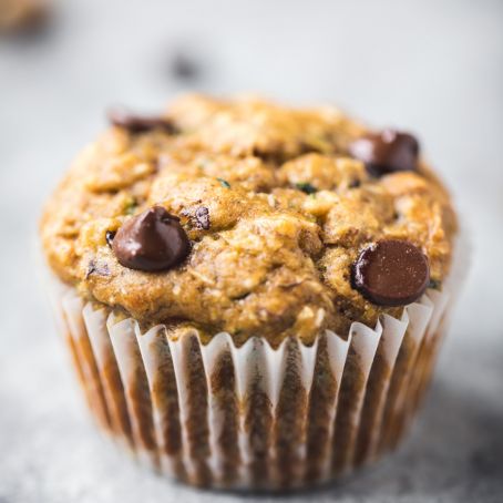 Chunky Monkey Zucchini Banana Muffins