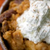 Pumpkin Bread Pudding with Maple and Pecans