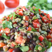 Black Bean Lentil Salad with Cumin-Lime Dressing
