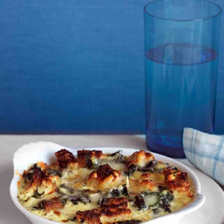 Spinach and Cheddar Strata