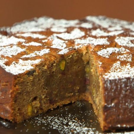 Date, Pistachio and Cardamom Cake