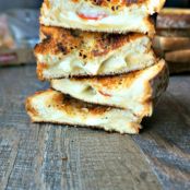 PEPPERONI PIZZA GRILLED CHEESE WITH MARINARA SOUP