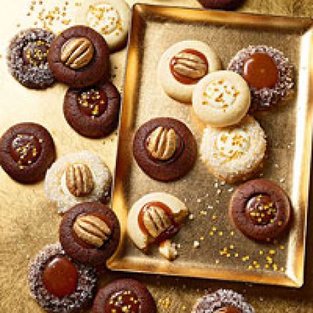 Gilded Thumbprint Cookies