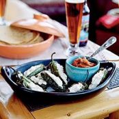 Goat Cheese-Stuffed Jalapenos with Ranchero Sauce