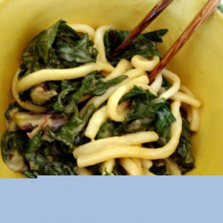 Noodles and Greens with Creamy Japanese Dressing