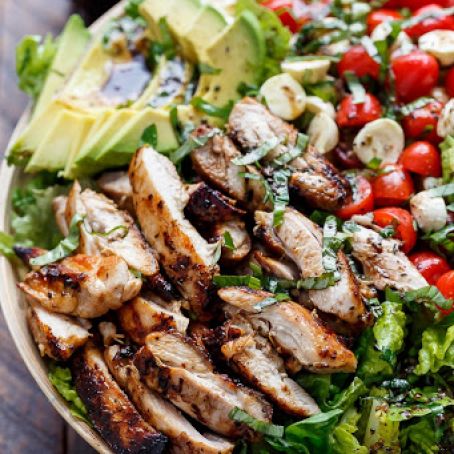 chicken avocado caprese salad