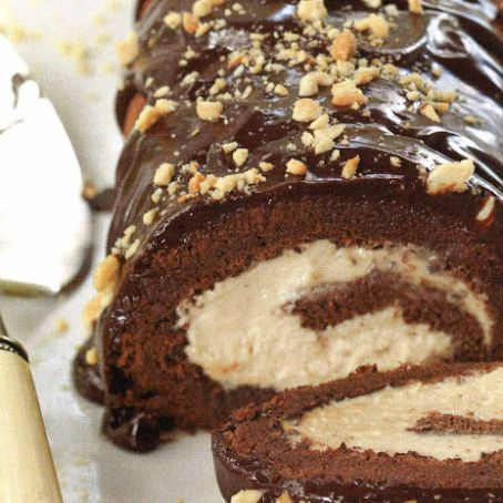 Peanut Butter-Chocolate Roulage
