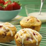 Glazed Strawberry Muffins