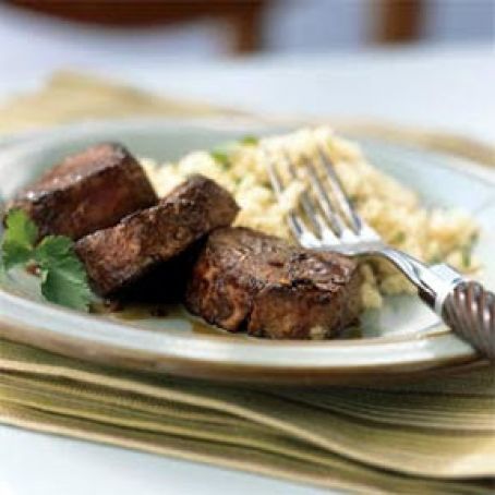 Spiced Pork with Bourbon Reduction Sauce
